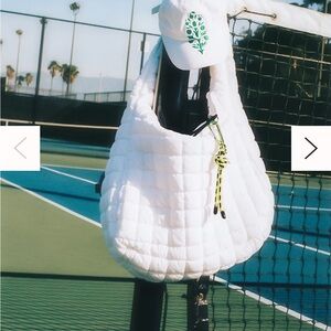 Free People Black Quilted Hobo Bag